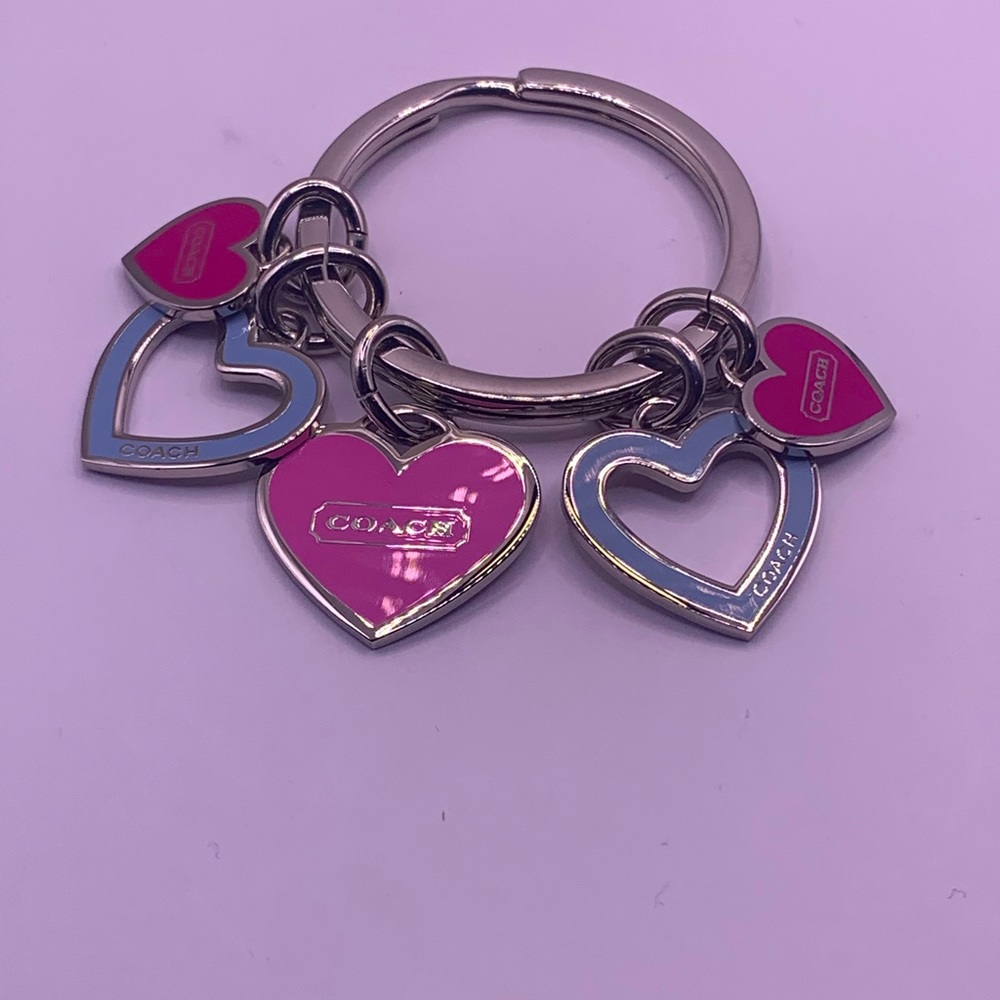 Coach Multi Heart Keychains